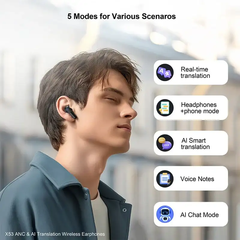 XUNDD X53 ANC and Al Translation Wireless Earphones