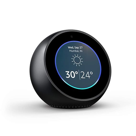 Echo Spot – Smart Alarm Clock with Alexa – Black Echo Spot – Smart Alarm Clock with Alexa – Black