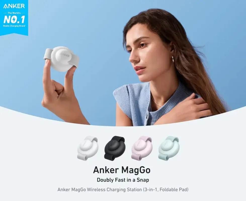 Anker A25M8 Ultra Compact 3in1 Qi2 Wireless Charger