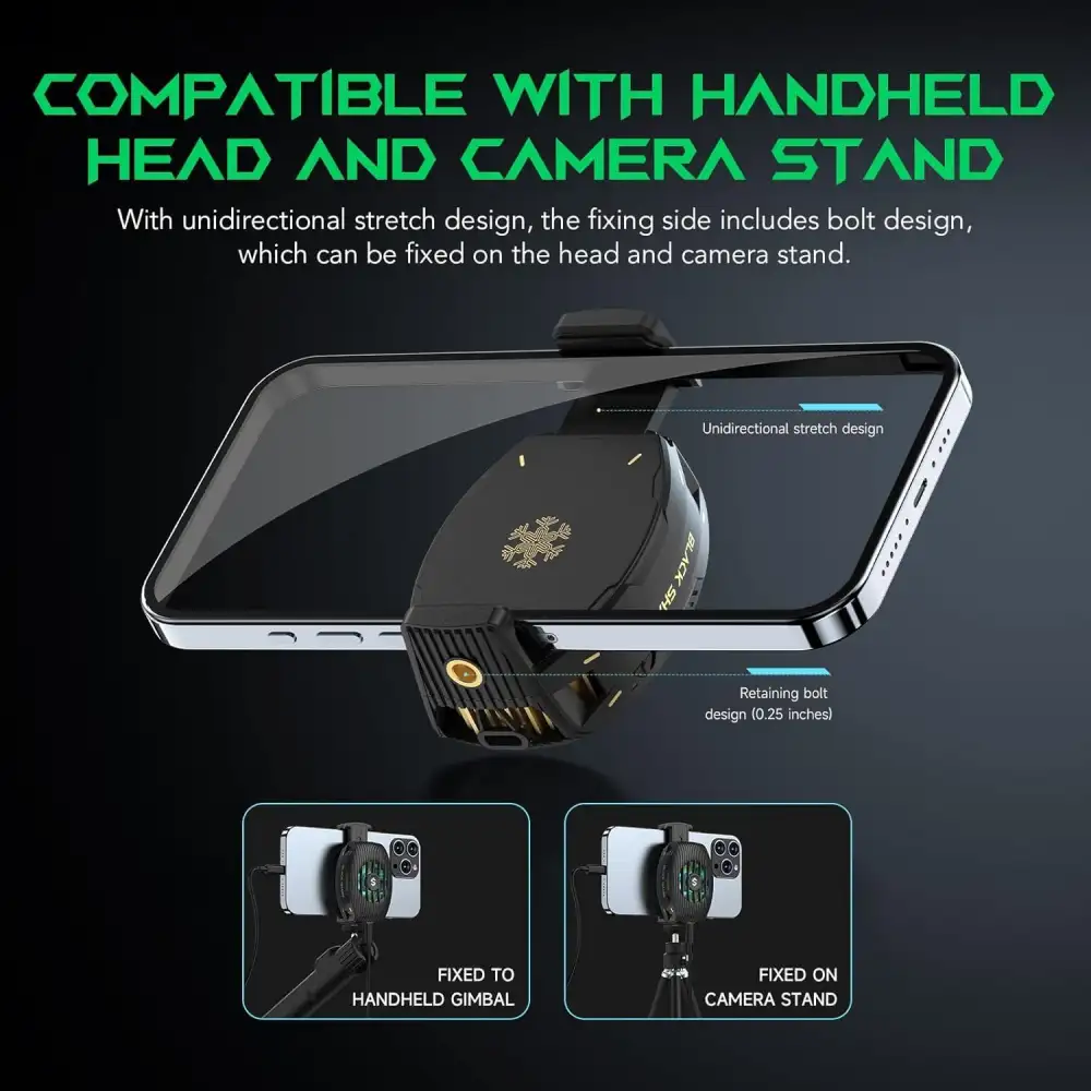 Black Shark Phone Cooler for Gaming FunCooler 4