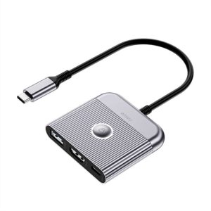 WiWU Wi-HB002 3 in 1 Type C hub Laptop Adapter