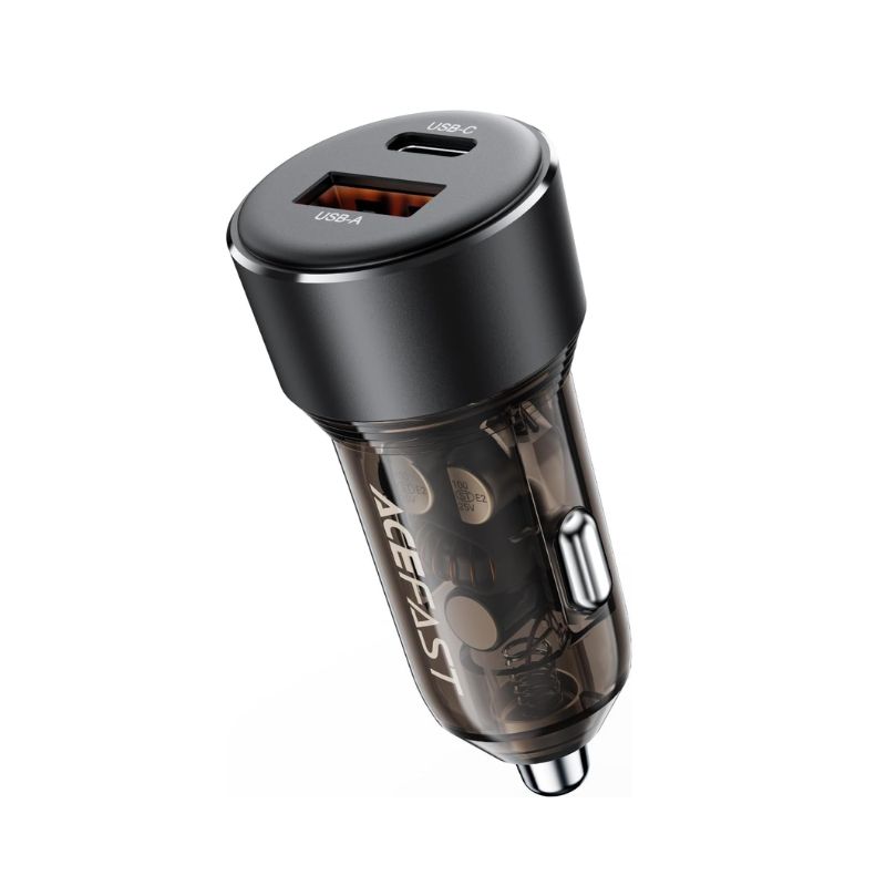 ACEFAST-B12-Car-Charger-60W-–-Dual-Port-USB-A-USB-C-Fast-Charging-Car-Power-Adapter ACEFAST B12 60W