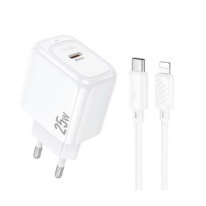 Hoco CS53A 25W PD Wall Charger with Lightning Cable