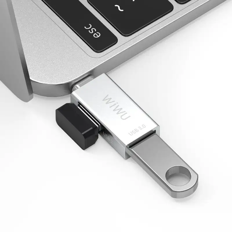 WiWU USB C Hub, T02 Multiple Function 2 in 1 Type C adapter for Macbook