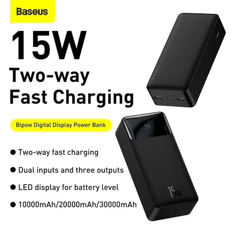 Baseus Bipow 15W 30000mAh Digital Display Power Bank